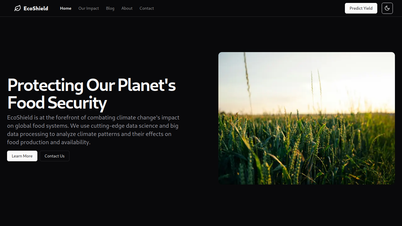 EcoShield – Climate-Driven Crop Yield Predictor